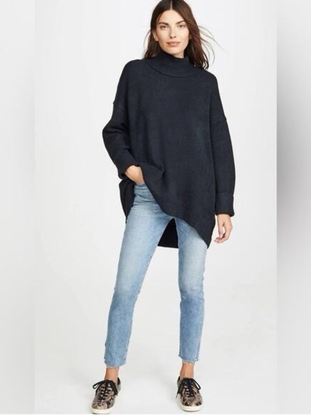 Free People Afterglow Mock Neck sweater in black - Picture 8 of 10